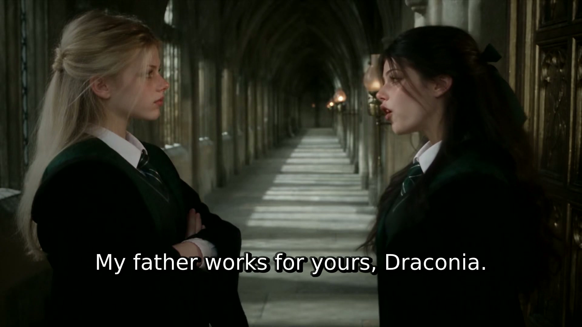 "My father works for yours, Draconia."