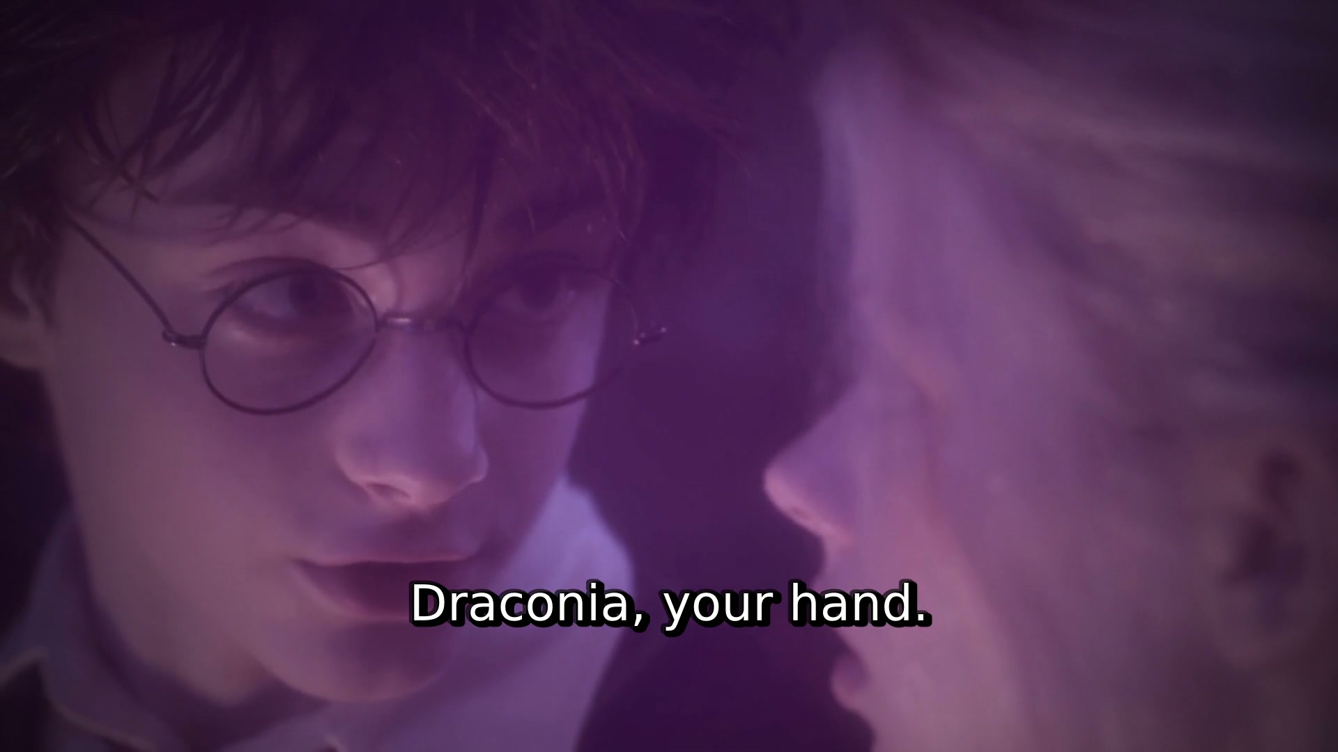 "Draconia, your hand." A dream in violet light